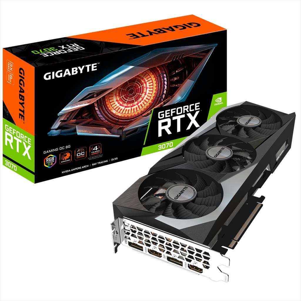 VGA GIGABYTE RTX 3070 GAMING OC WINDFORCE 3X 8GB GDDR6X, 2xHDMI, 2xDP, GV-N3070GAMING OC-8GD rev.2.0